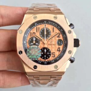 Replica Audemars Piguet Royal Oak Offshore 26470OR.OO.1000OR.01 JF Factory V2 Gold Dial watch
