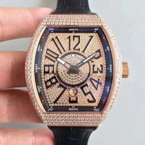 Replica Franck Muller 8880 SC DT Rose Gold Diamond Dial watch