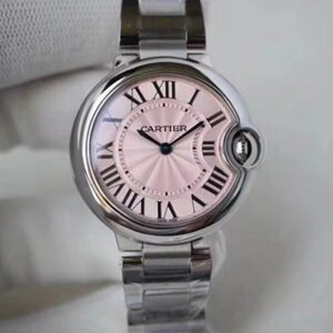 Replica Ballon Bleu De Cartier WE902073 33mm V6 Factory Pink Dial watch
