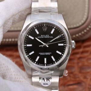 Replica Rolex Oyster Perpetual 114300 39mm AR Factory Black Dial watch