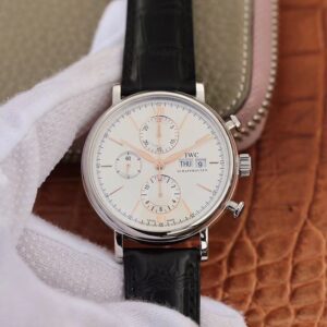 Replica IWC Portofino Chronograph Multi-function IW391022 ZF Factory White Dial With Rose Gold Markers watch