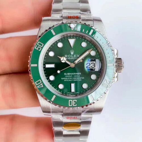 Replica Rolex Submariner Date Oystersteel 116610LV Noob Factory V10 Green Dial watch