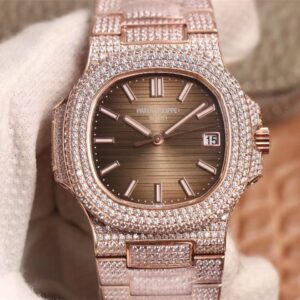 Replica Patek Philippe Nautilus 5711/1R-001 R8 Factory Rose Gold Diamond watch