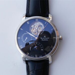 Replica Blancpain Villeret Tourbillon 8 Jours 6025-1542-55b JB Factory Black Dial watch