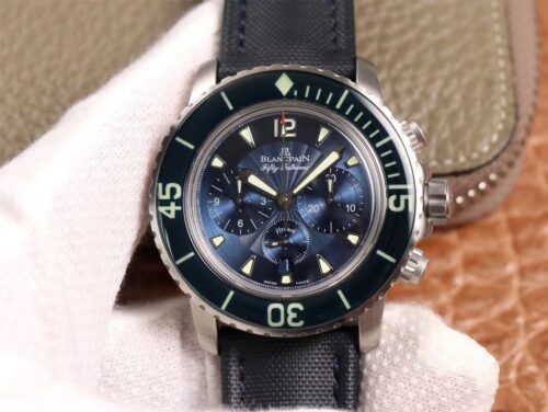 Replica Blancpain Fifty Fathoms 5085FB-1140-52B Chronographe Flyback OM Factory Blue Dial watch