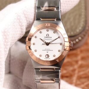 Replica Omega Constellation 131.20.29.20.52.001 Rose Gold 3S Factory White Dial watch
