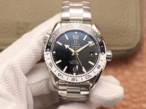Replica Omega Seamaster GMT 215.30.44.22.01.001 VS Factory Black White Bezel watch