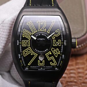 Replica Franck Muller Vanguard V.45.SC.DT.TT.NR.BR.JA ZF Factory Black Dial watch