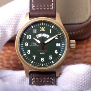Replica IWC Pilot Spitfire UTC MJ271 IW327101 ZF Factory Green Dial watch