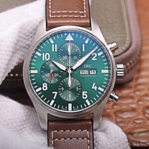 Replica IWC Pilot Chronograph IW377726 ZF Factory Green Dial watch