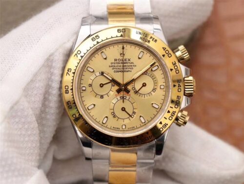Replica Rolex Daytona Cosmograph m116503-0003 Noob Factory Gold Dial watch