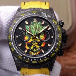 Replica Rolex Daytona Cosmos Chronograph Carbon Fiber Edition Color Skull Dial watch