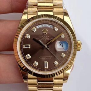 Replica Rolex Day Date M128238-0022 Yellow Gold EW Factory Gray Dial watch