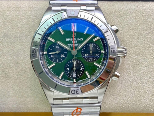 Replica Breitling Chronomat AB01343A1L1A1 GF Factory Green Dial watch