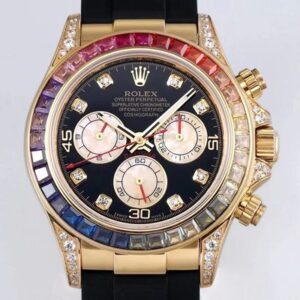 Replica Rolex Daytona 116598RBOW BL Factory Yellow Gold watch