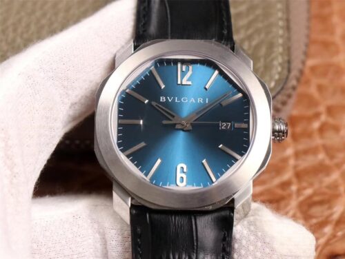 Replica Bvlgari Octo 102429 BV Factory Light Blue Dial watch