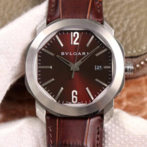 Replica Bvlgari Octo 102705 BV Factory Reddish Brown Dial watch
