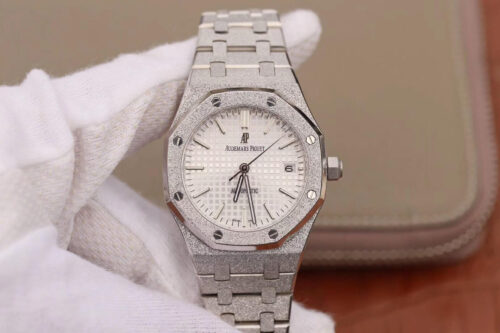 Replica Audemars Piguet Royal Oak 15454BC.GG.1259BC.01 JH Factory Silver Dial watch