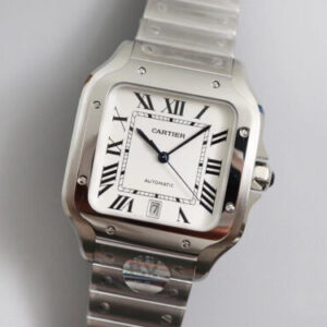 Replica Cartier Santos WSSA0009 BV Factory White Dial watch