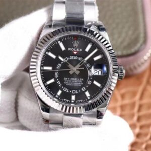 Replica Rolex Sky Dweller M326934-0005 Noob Factory Black Dial watch