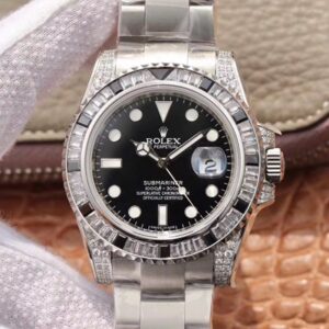 Replica Rolex Submariner Date 116610LN Diamond Customized Edition GS Factory Black Dial watch