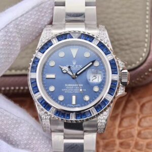 Replica Rolex Submariner Date 116619LB Diamond Customized Edition GS Factory Blue Dial watch