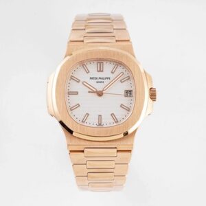 Replica Patek Philippe Nautilus 5711/1R-001 PPF Factory V4 Rose Gold White Dial watch