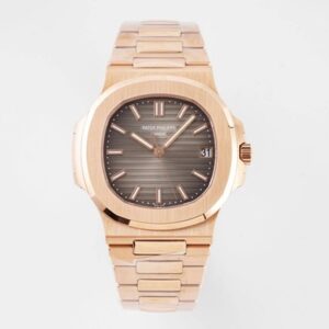 Replica Patek Philippe Nautilus 5711/1R-001 PPF Factory V4 Rose Gold Brown Dial watch