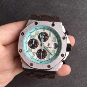 Replica Audemars Piguet Royal Oak Offshore 26187ST.OO.D801CR.01 JF Factory White Dial watch