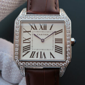 Replica Cartier Santos WH100651 V6 Factory White Dial watch