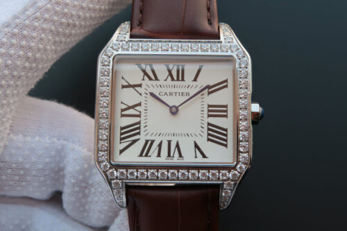 Replica Cartier Santos WH100651 V6 Factory White Dial watch