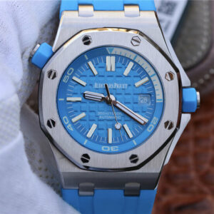 Replica Audemars Piguet Royal Oak Offshore Diver 15710ST.OO.A032CA.01 JF Factory Blue Strap watch