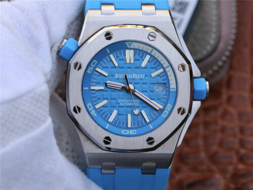 Replica Audemars Piguet Royal Oak Offshore Diver 15710ST.OO.A032CA.01 JF Factory Blue Strap watch