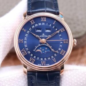 Replica Blancpain Villeret 6654-3640-55 OM Factory V3 Blue Dial watch