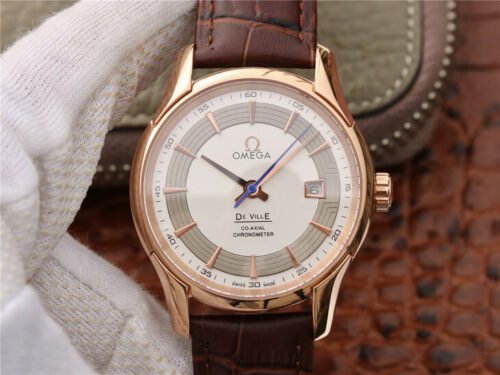 Replica Omega De Ville 431.63.41.21.02.001 VS Factory Rose Gold watch