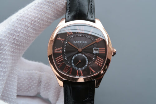 Replica Drive De Cartier WGNM0004 V6 Factory Rose Gold Grey Dial watch