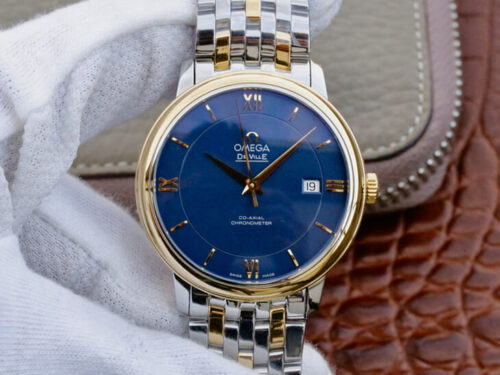 Replica Omega De Ville 424.20.37.20.03.001 TW Factory Blue Dial watch