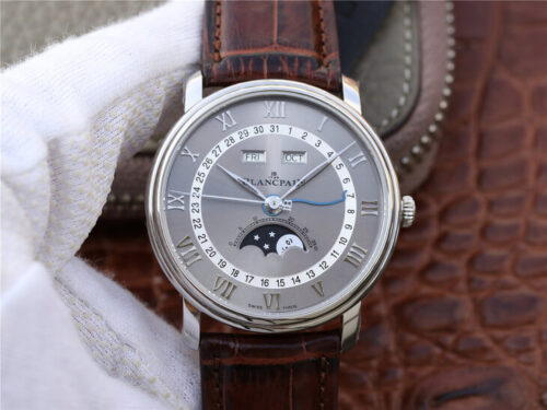 Replica Blancpain Villeret 6654-1113-55B OM Factory V2 Grey Dial watch