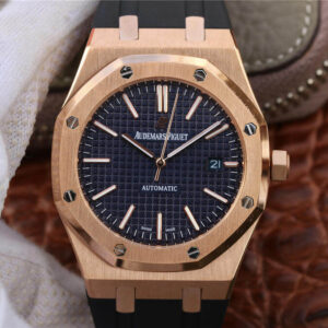 Replica Audemars Piguet Royal Oak 15400 Rose Gold Blue Dial watch