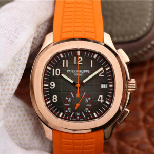 Replica Patek Philippe Aquanaut 5968A-001 Rose Gold Orange Strap watch