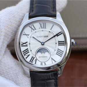 Replica Drive De Cartier Moonphase WSNM0008 Silver Dial watch