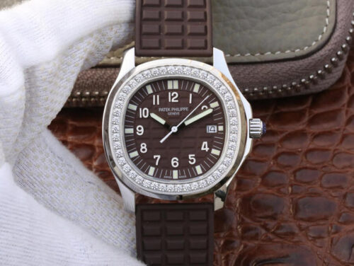Replica Patek Philippe Aquanaut 5067A-023 PPF Factory Brown Rubber Strap watch