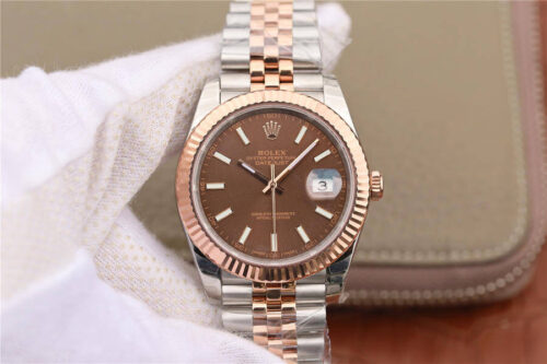 Replica Rolex Datejust M126331-0002 EW Factory Chocolate Color Dial watch