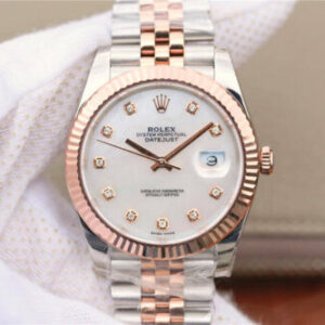 Replica Rolex Datejust M126331-0014 EW Factory White Mother-Of-Pearl Dial watch
