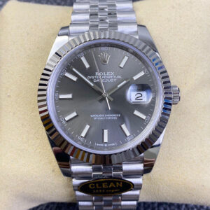 Replica Rolex Datejust M126334-0014 Clean Factory Grey Dial Stainless Steel watch