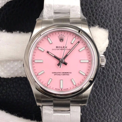 Replica Rolex Oyster Perpetual M277200-0009 31MM EW Factory Candy Pink Dial watch