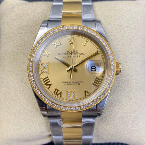 Replica Rolex Datejust 126283 EW Factory Gold Dial watch