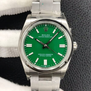 Replica Rolex Oyster Perpetual M126000-0005 36MM EW Factory Green Dial watch
