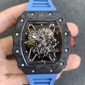 Replica Richard Mille RM35-02 KV Factory V3 Skeleton Dial Blue Strap watch