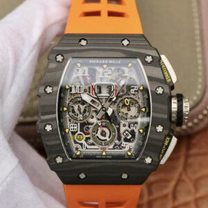 Replica Richard Mille RM11-03 KV Factory Carbon Fiber Orange Strap watch